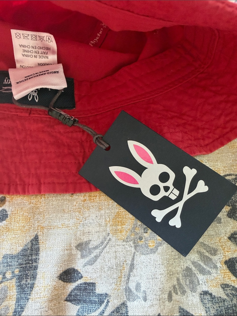 Psycho Bunny Red Bucket Hat - Picture 2 of 8